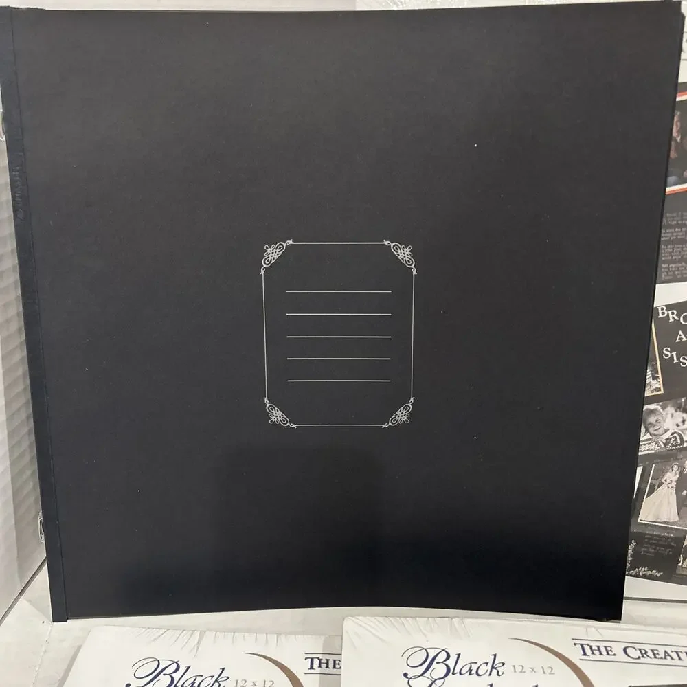 Creative Memories 12x12 Black Refill Scrapbook Pages Lot of 4- 3 sealed 1 open